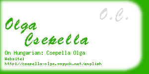 olga csepella business card